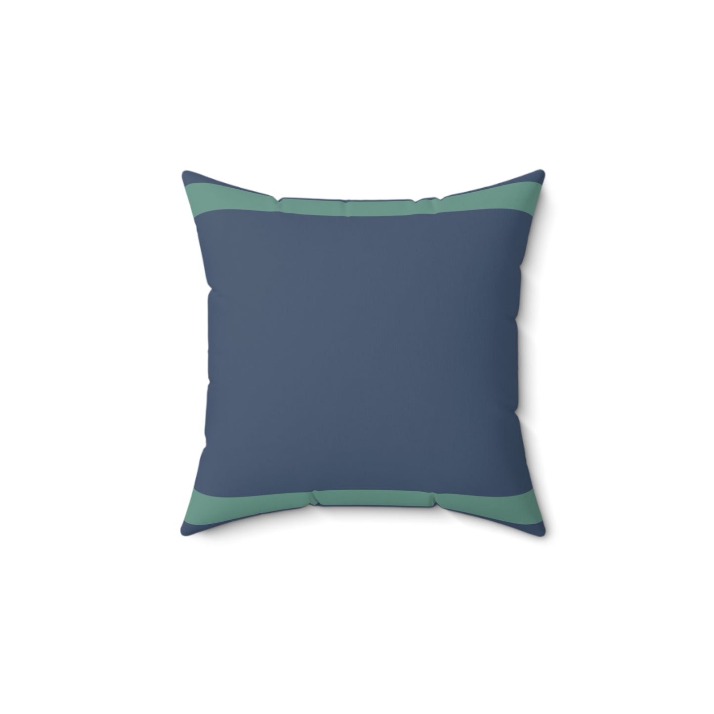 Square Pillow - Elegant Green and Blue Pattern Design