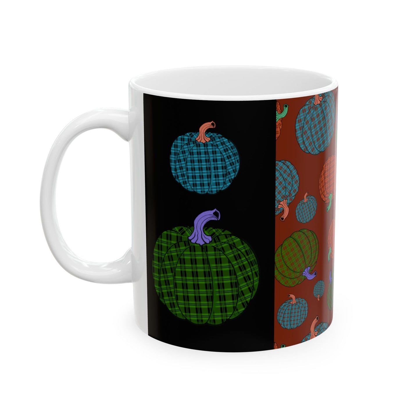 Plaid Pumpkin Mug