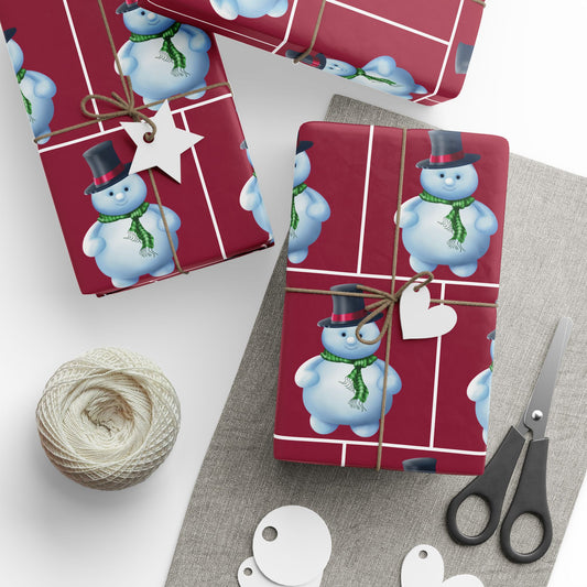 Wrapping Papers Snowman-red