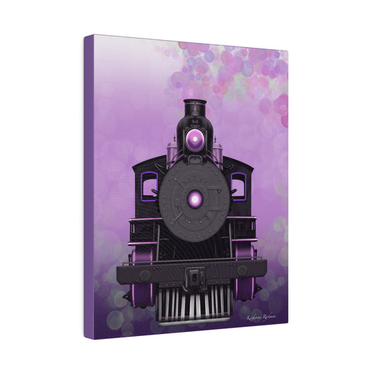 Canvas Print Steam Locomotive- Pink