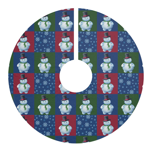 Christmas Tree Skirts Snowman Pattern