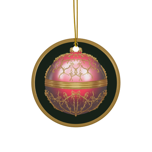 Ornament- Elegant Red and Gold