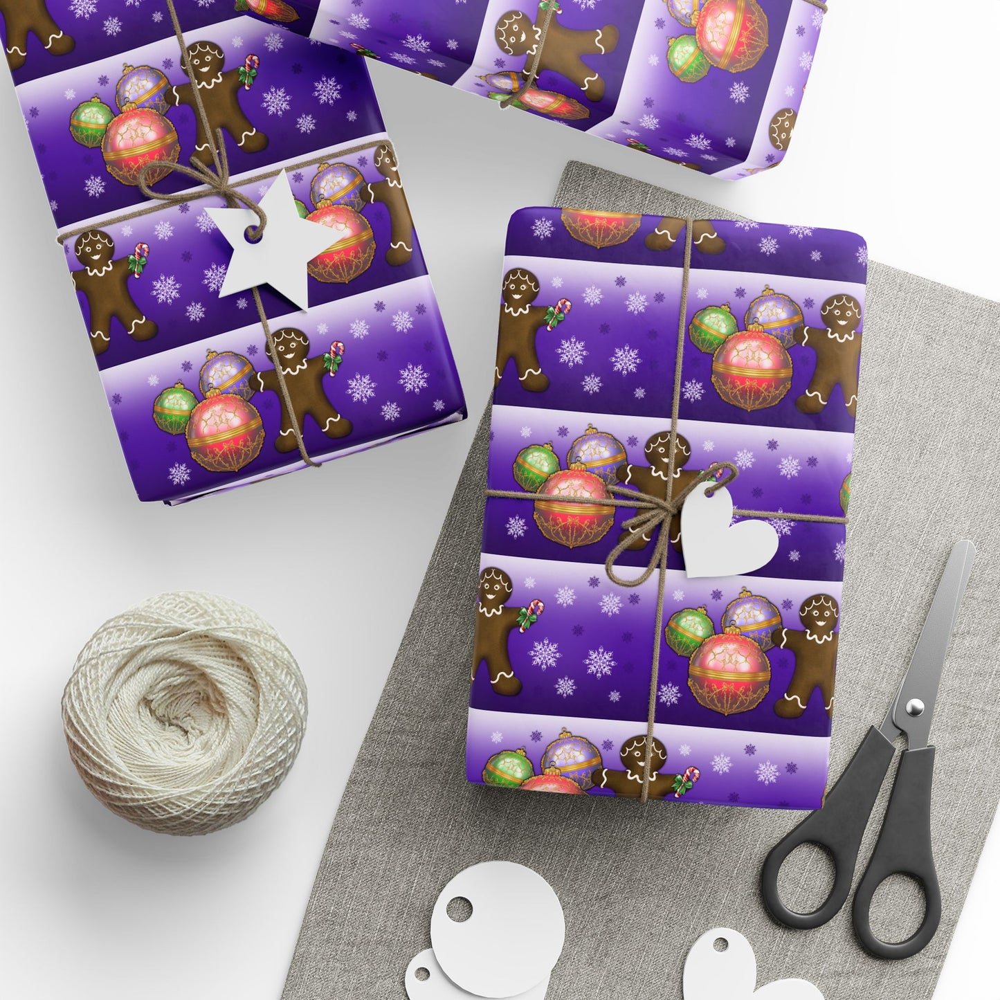 Wrapping Papers - Gingerbread Girl Holiday Design