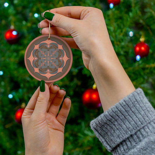 Ornament - Peach Colors Geometric Design