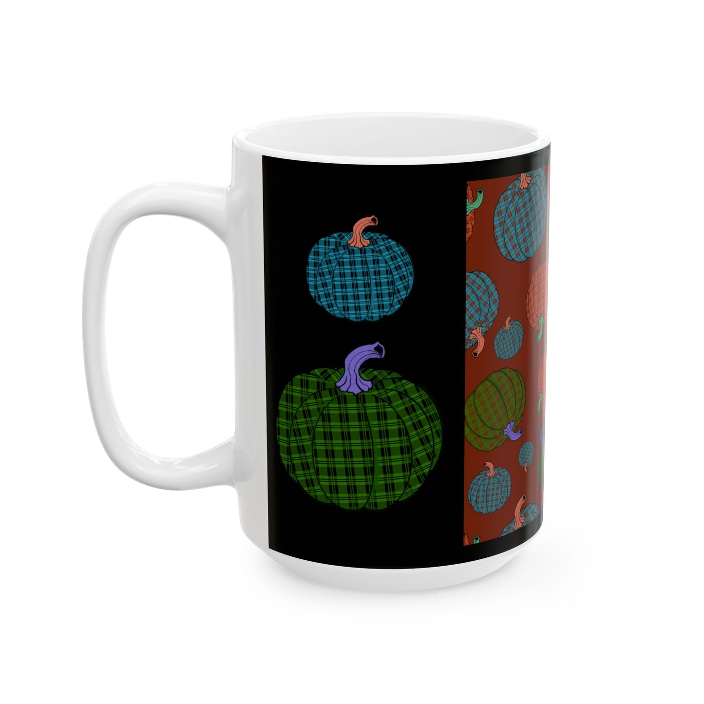 Plaid Pumpkin Mug