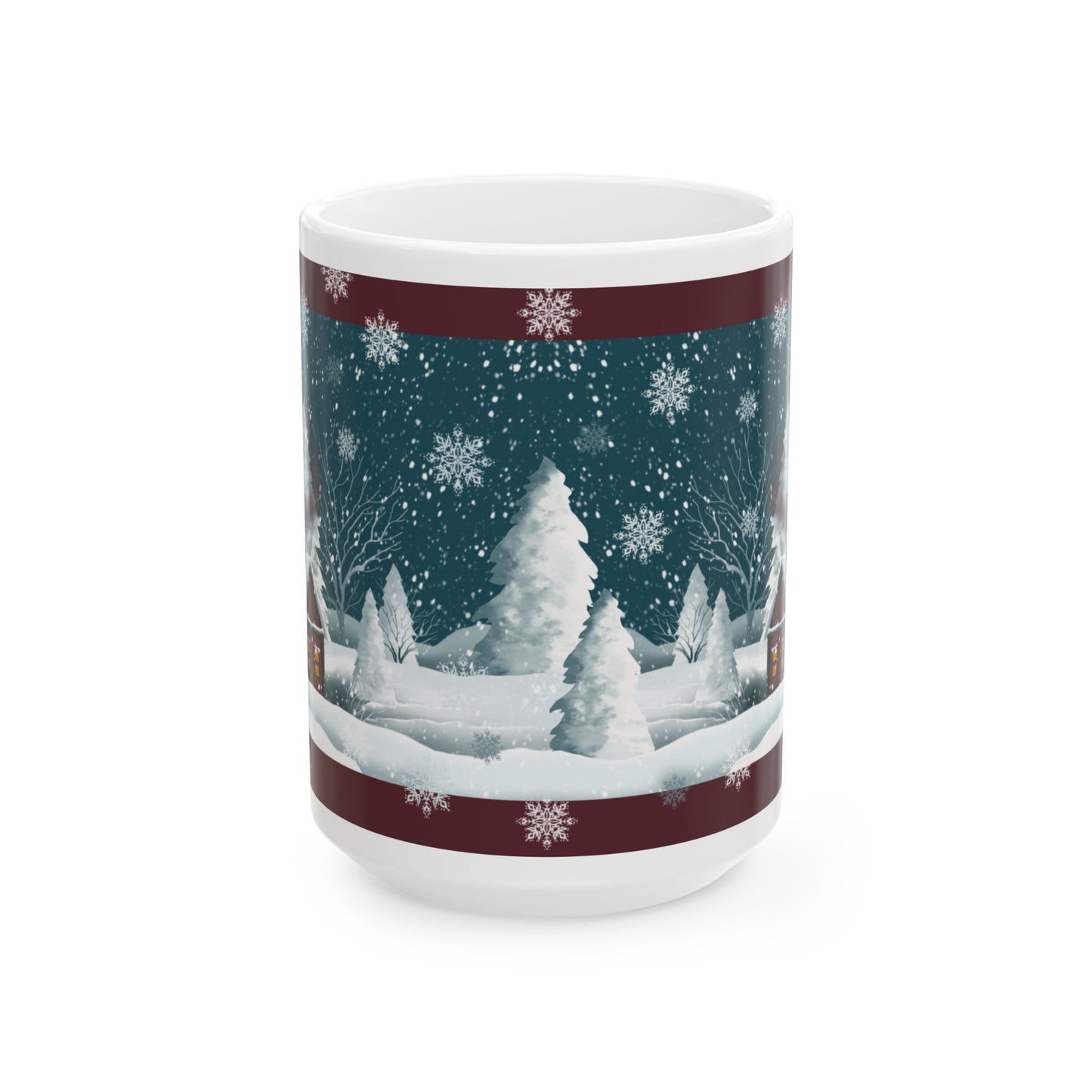 Ceramic Mug - Country Snowy Home Scene