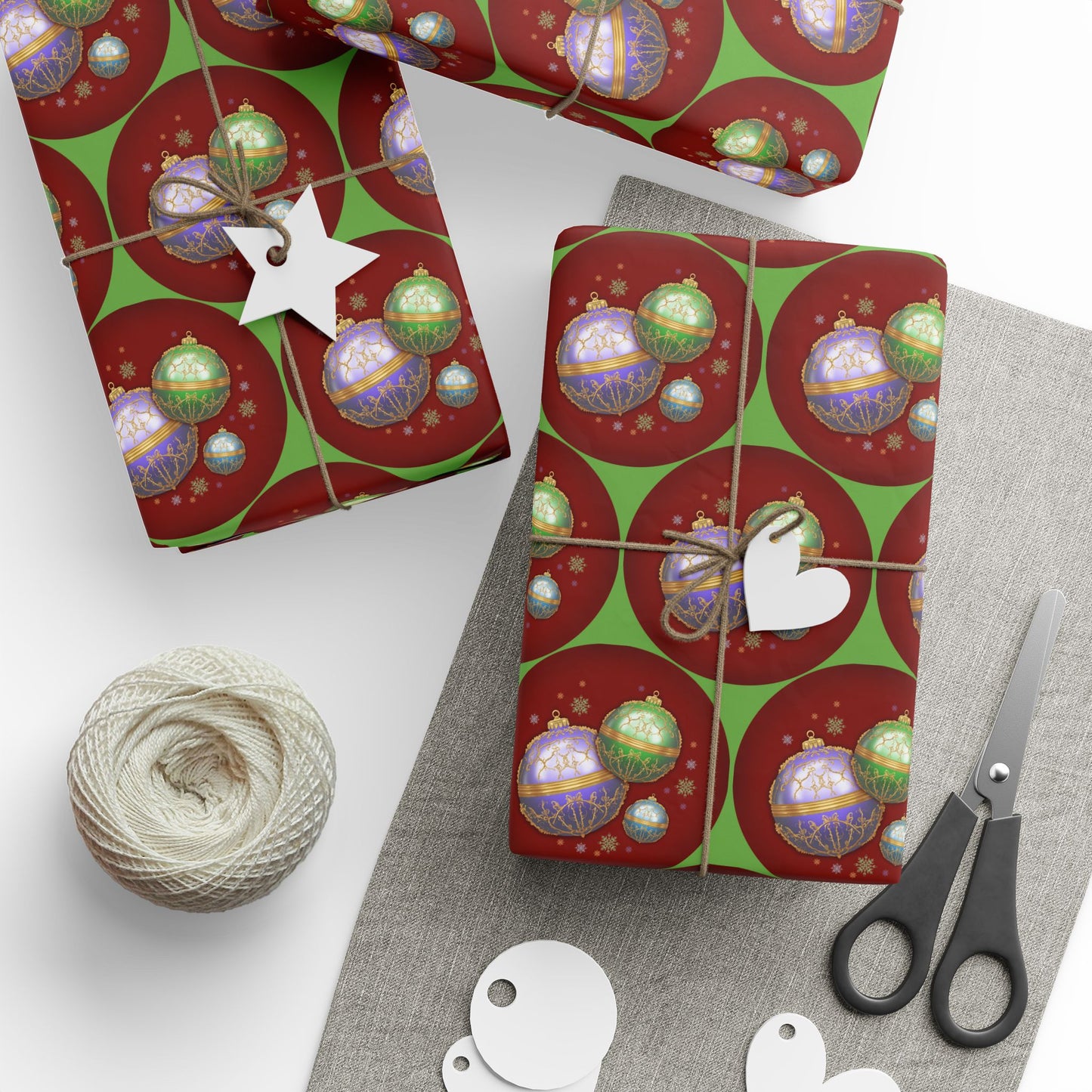 Wrapping Papers - Colorful Christmas Ornaments