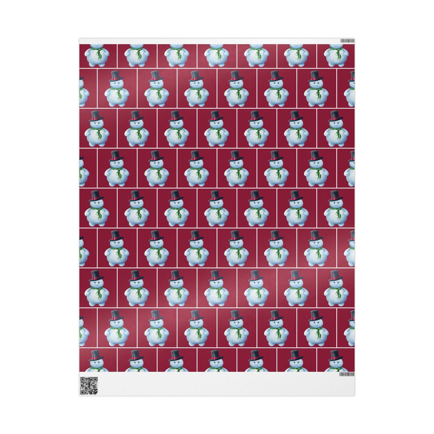 Wrapping Papers Snowman-red