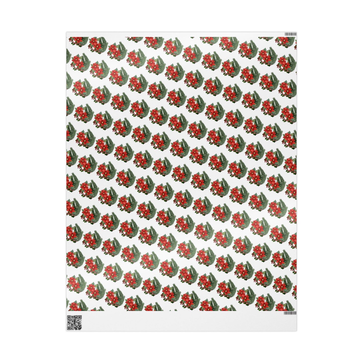 Holiday Wrapping Papers - Poinsettia, Pine and Holly Design