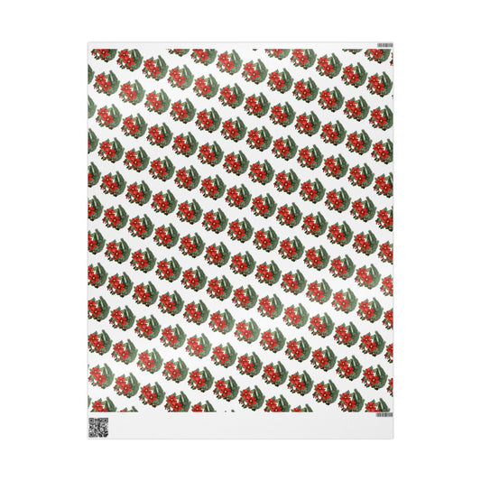 Holiday Wrapping Papers - Poinsettia, Pine and Holly Design