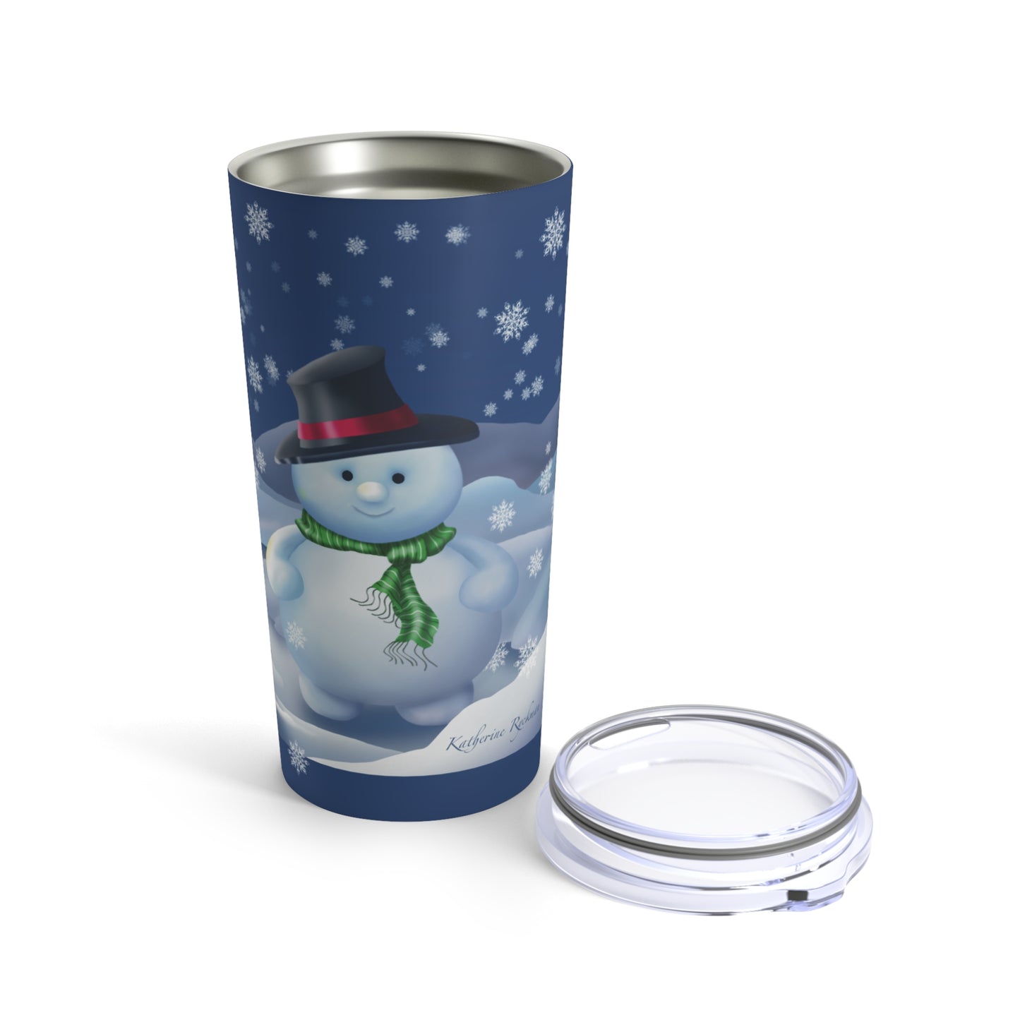 Tumbler 20oz Snowman Snowy Scene