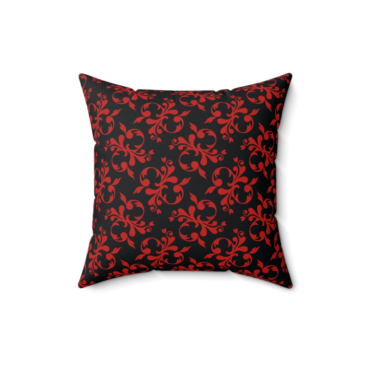 Pillow-Poinsettias, Pine, and Holly design