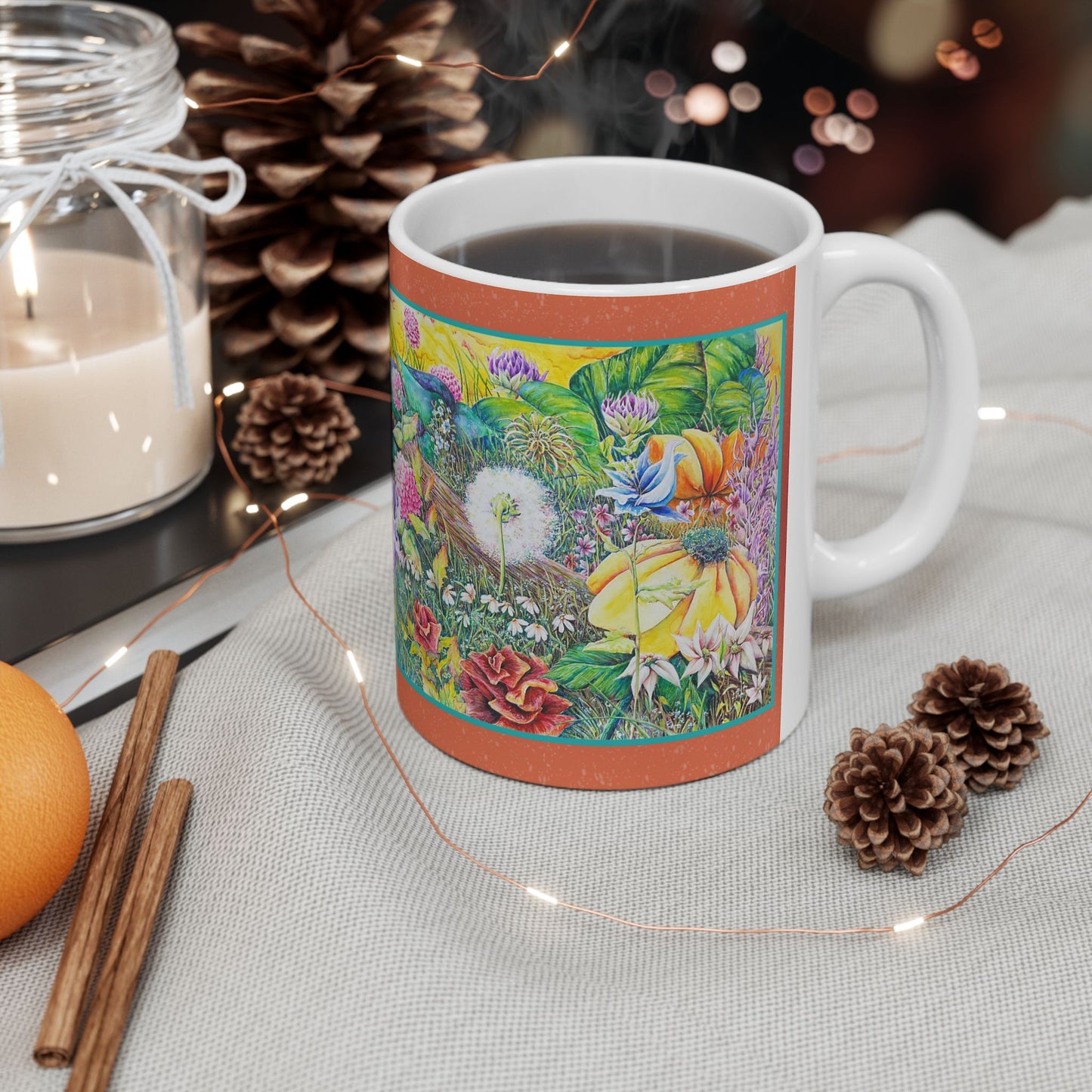 Mug - Wild Flowers Ceramic Mug (11oz, 15oz)