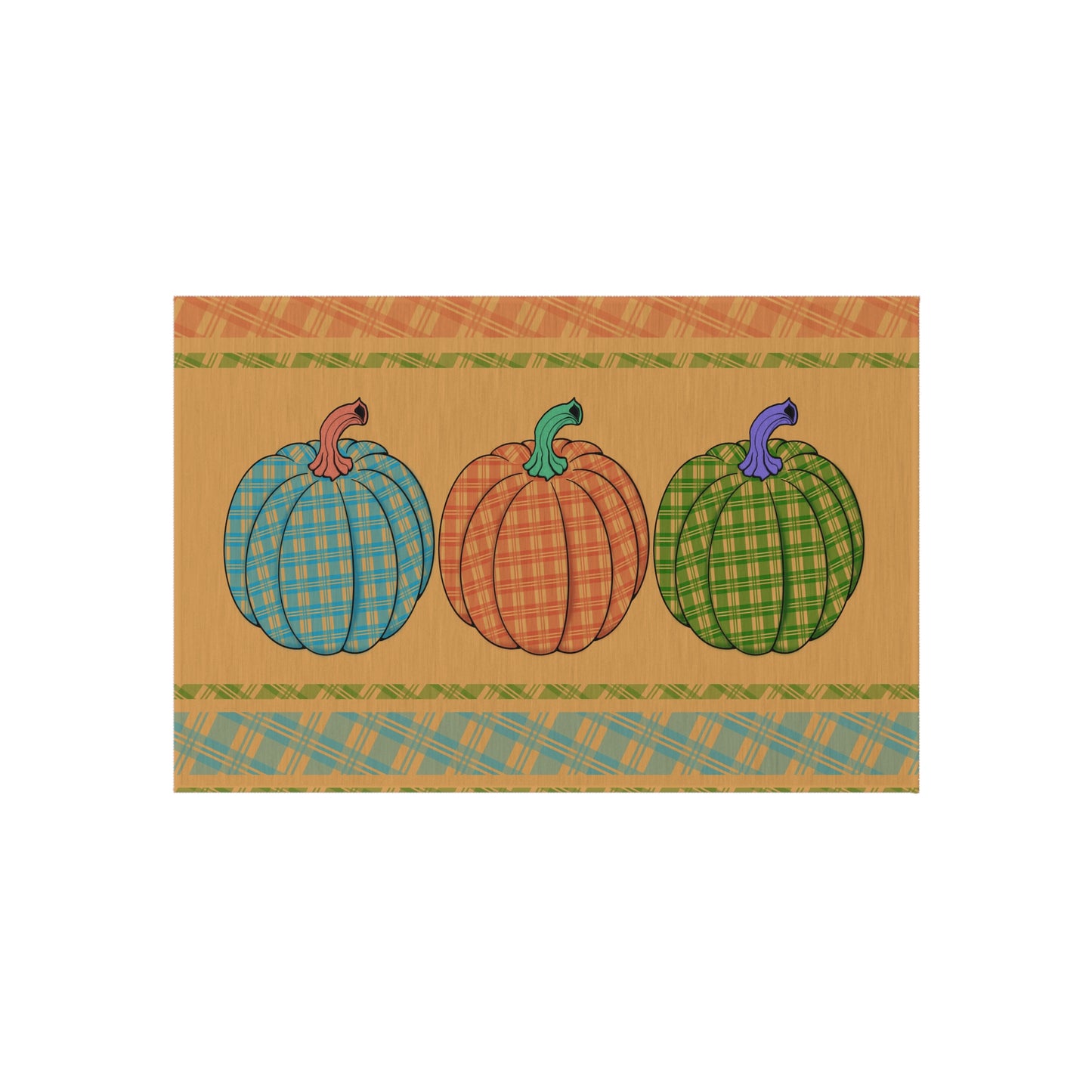 Rug - Plaid Pumpkin