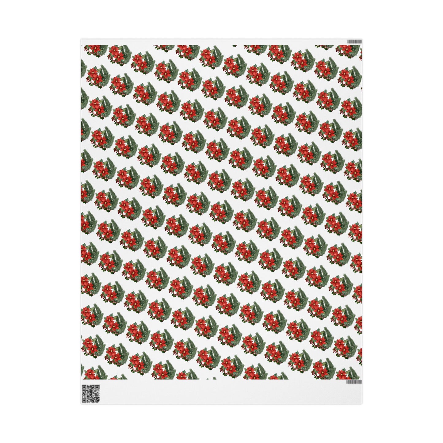 Holiday Wrapping Papers - Poinsettia, Pine and Holly Design