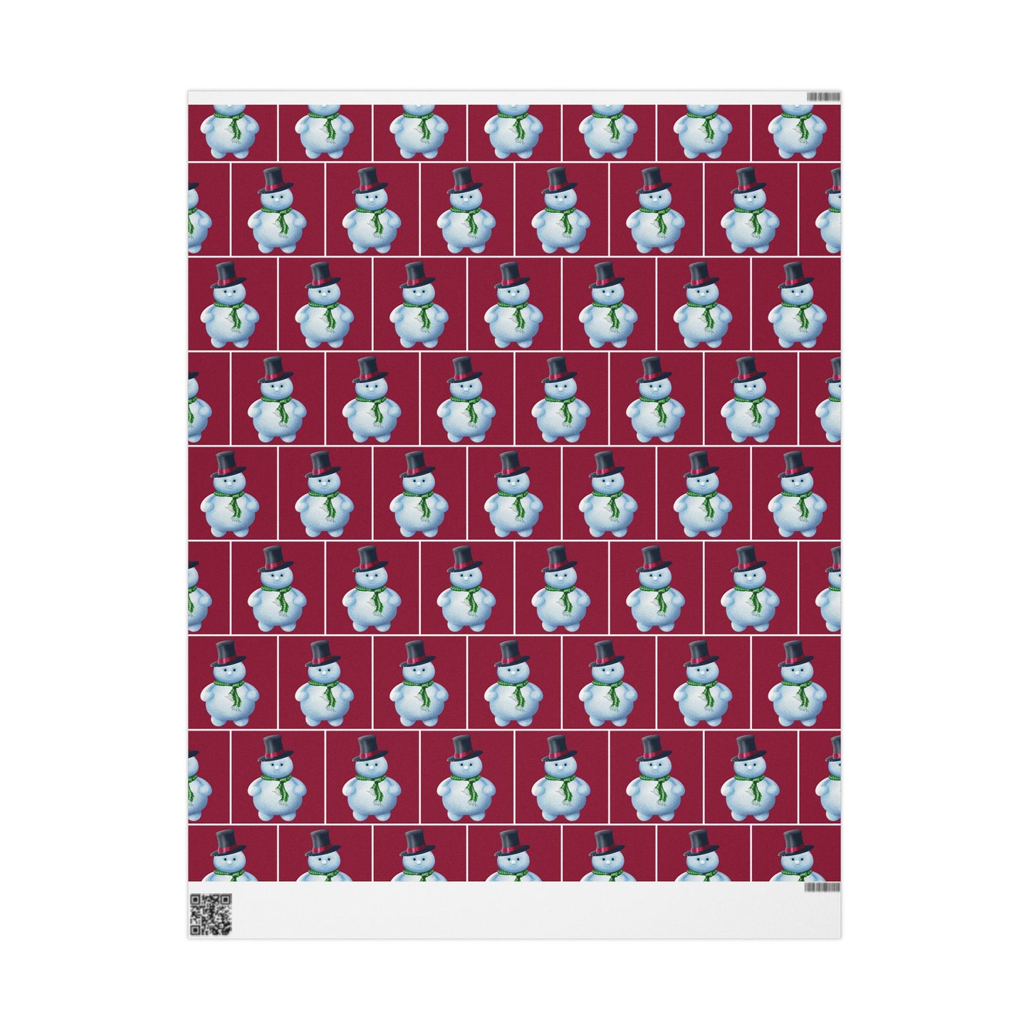 Wrapping Papers Snowman-red