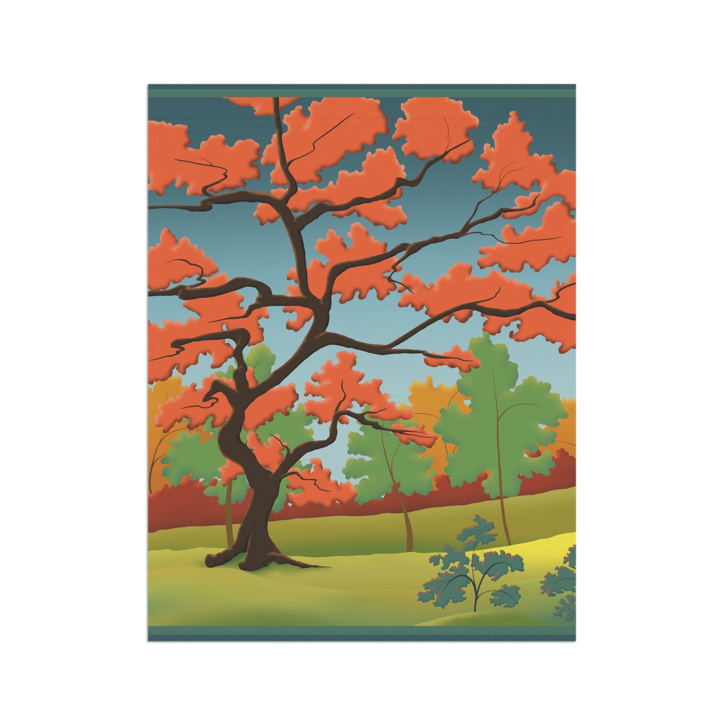 Garden & House Banner  - Colorful Autumn Trees