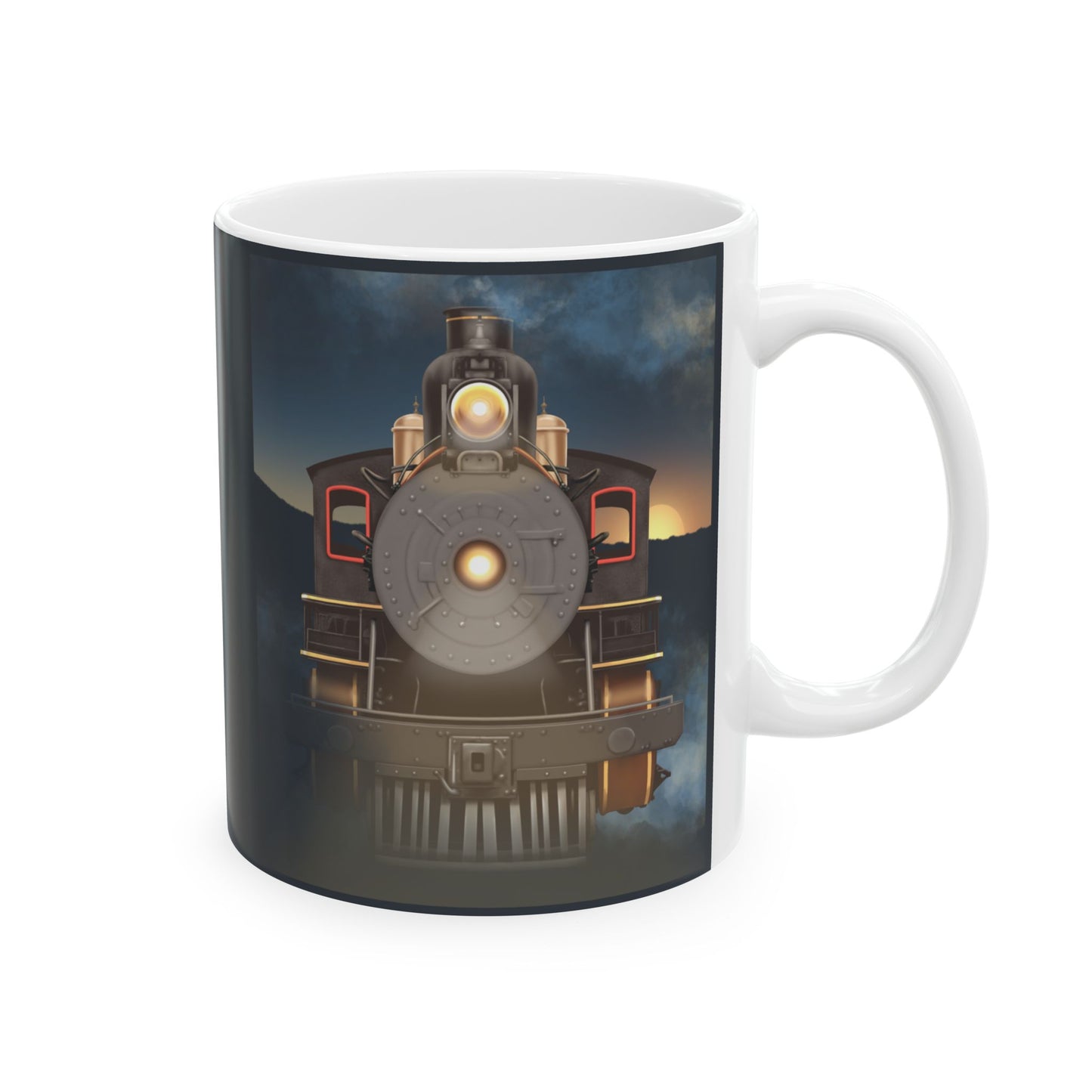 Mug - Vintage Steam Locomotive Design - 11oz and 15oz Options