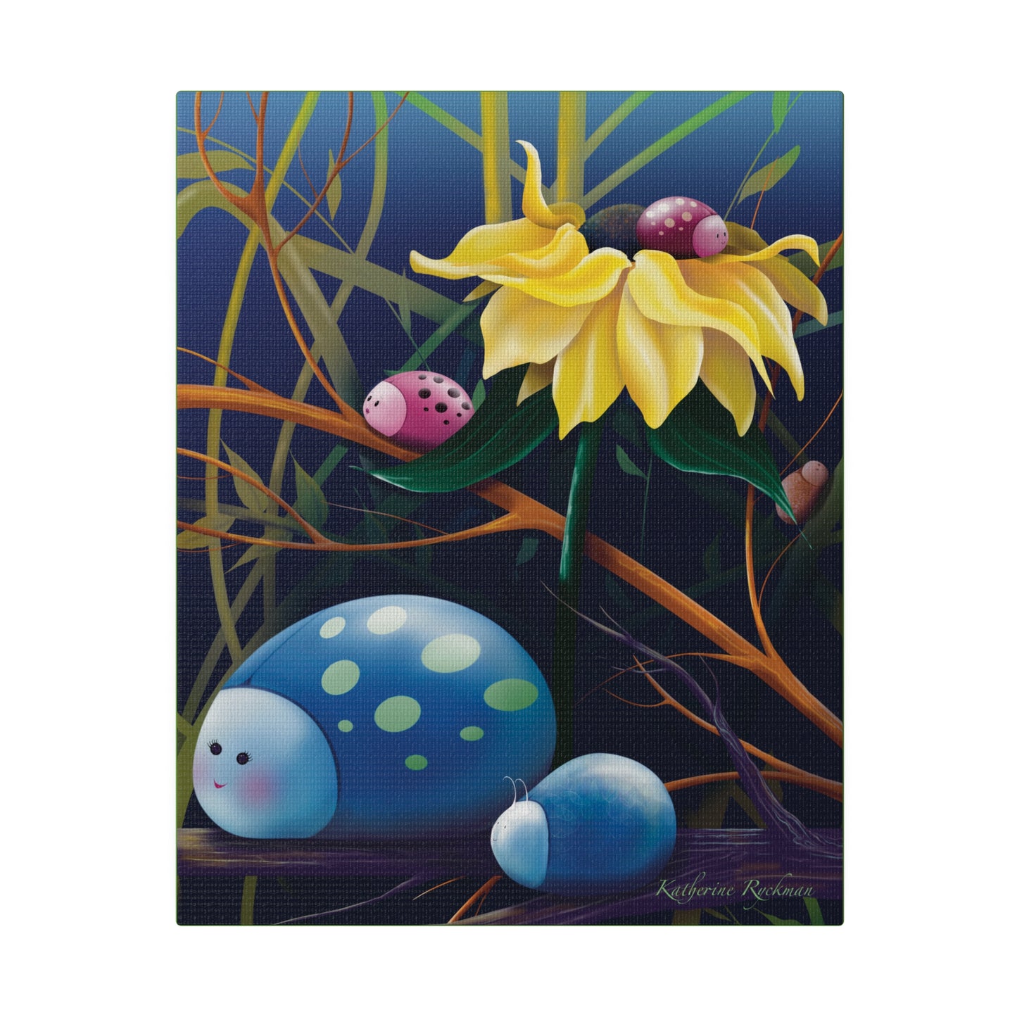 Colorful Bugs- Matte Canvas, Stretched, 0.75"