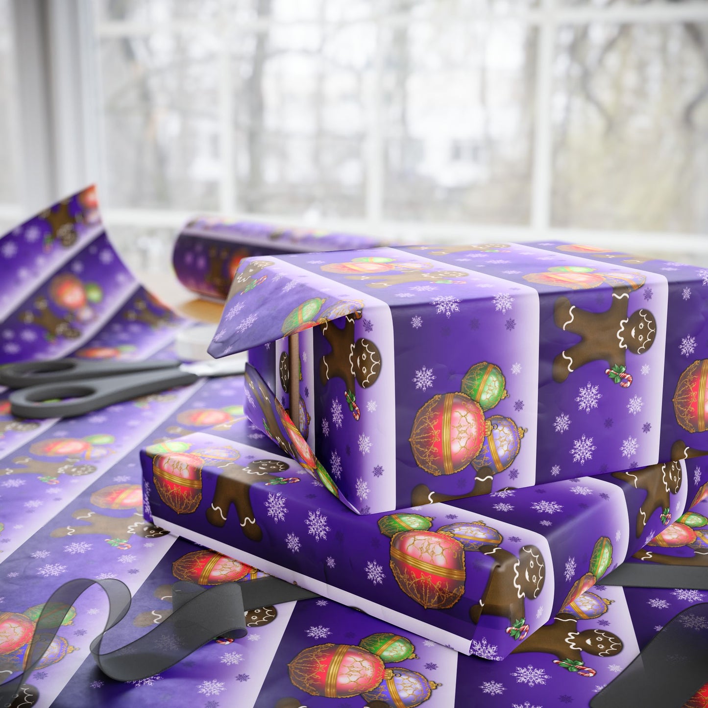 Wrapping Papers - Gingerbread Girl Holiday Design