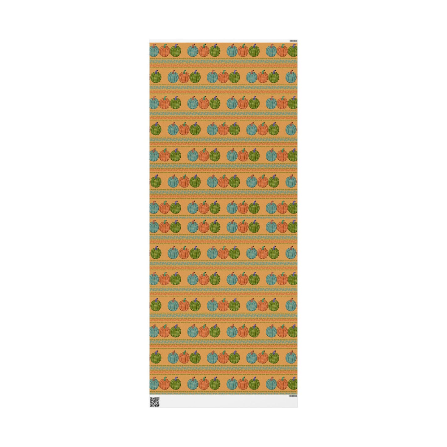 Wrapping Paper Autumn Plaid Pumpkins