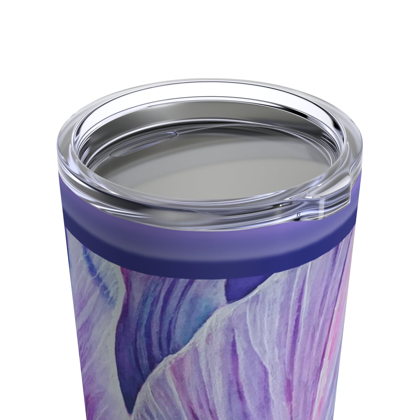 Tumbler Mug - Beautiful Purple Flower Design