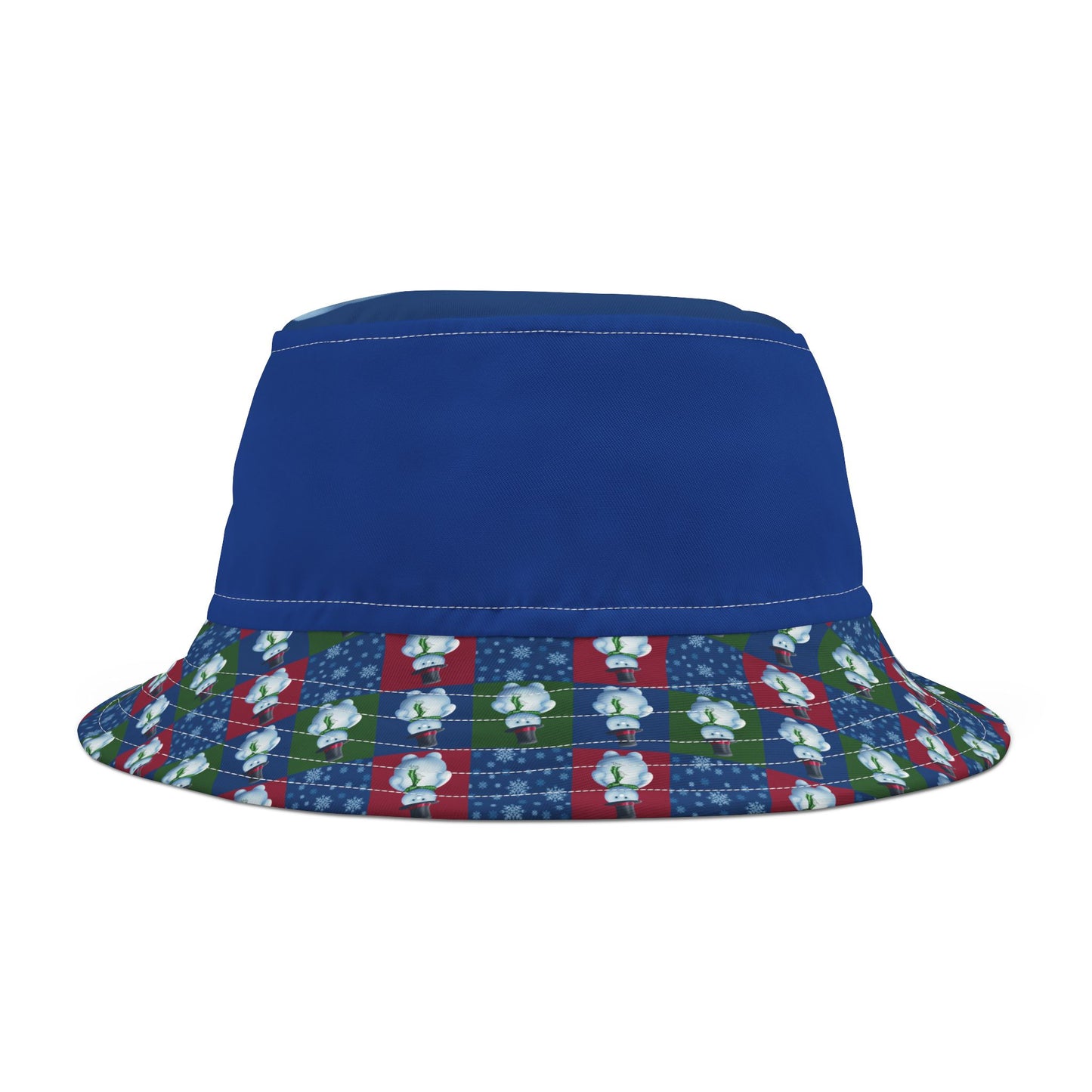 Bucket Hat (AOP) Snowman, blue