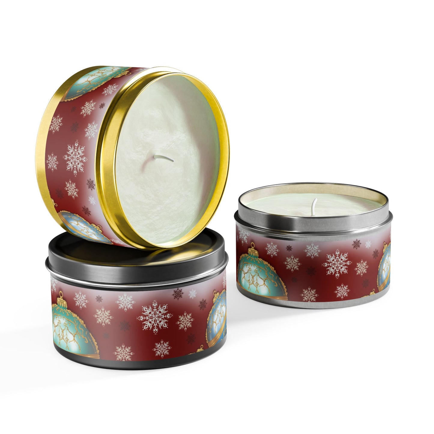 Christmas Tin Candles