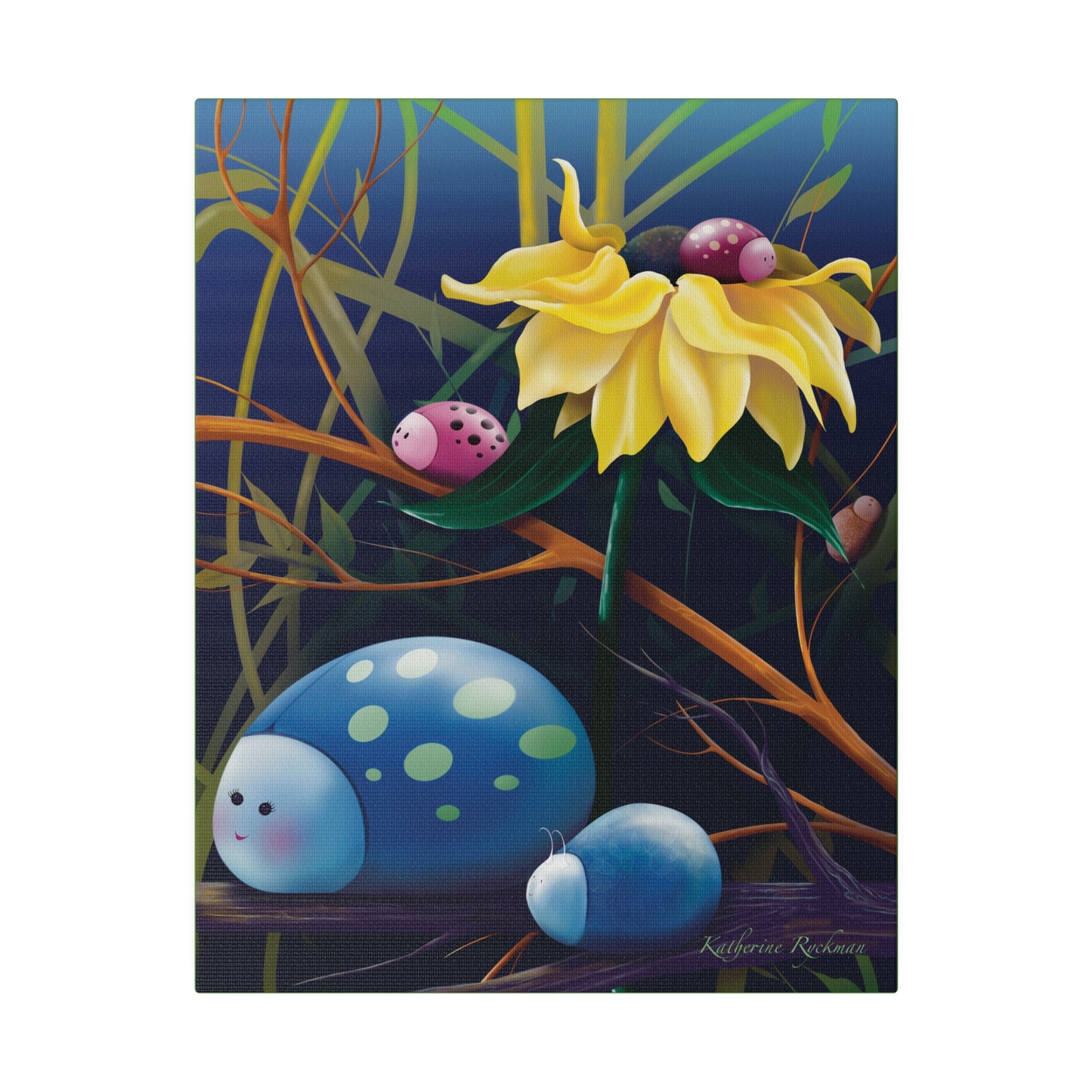 Colorful Bugs- Matte Canvas, Stretched, 0.75"