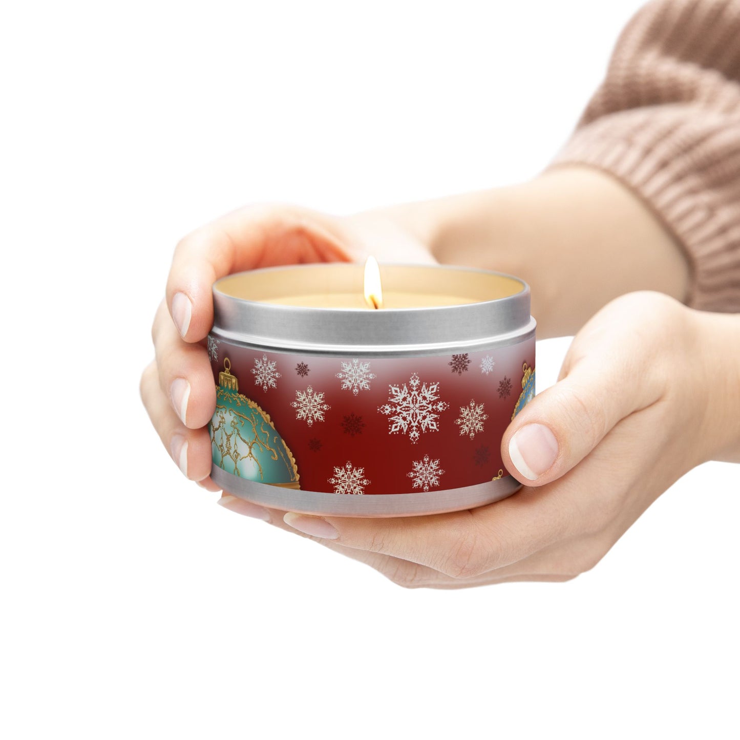 Christmas Tin Candles