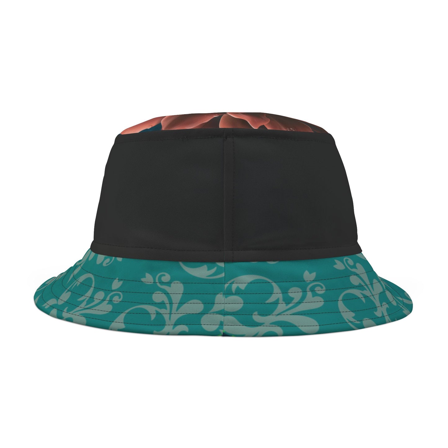 Bucket Hat - Flower, Black