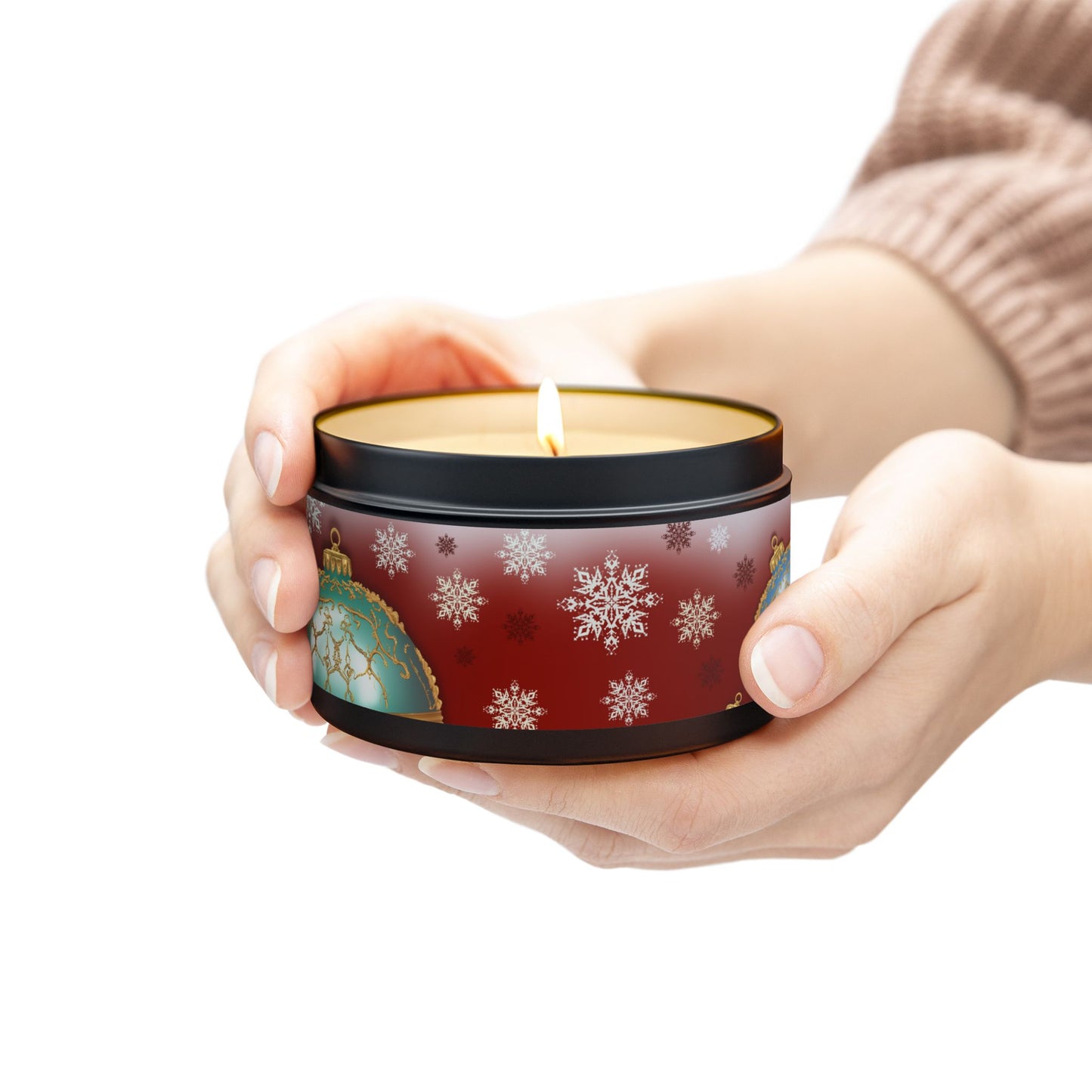 Christmas Tin Candles