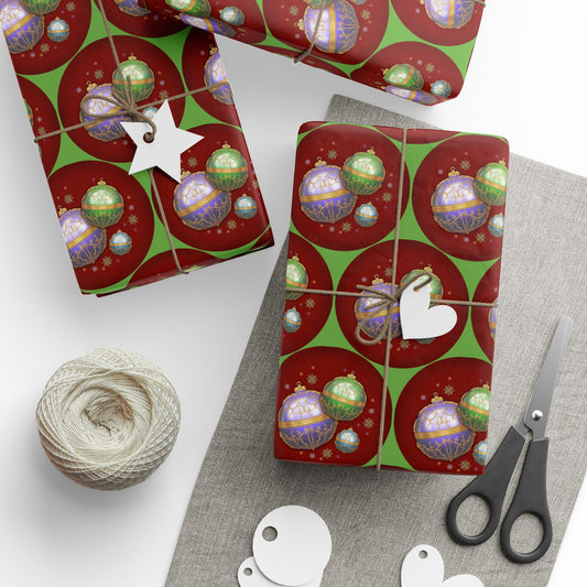 Wrapping Papers - Colorful Christmas Ornaments