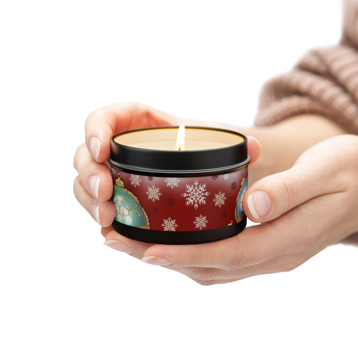 Christmas Tin Candles