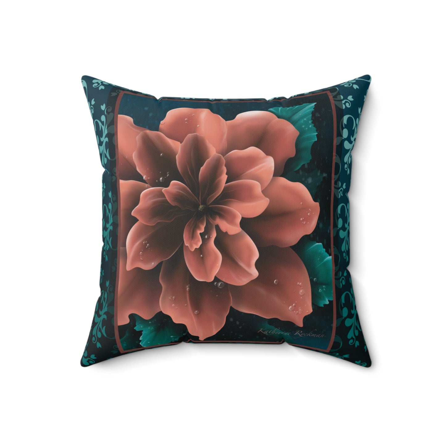 Elegant Flower Square Pillow