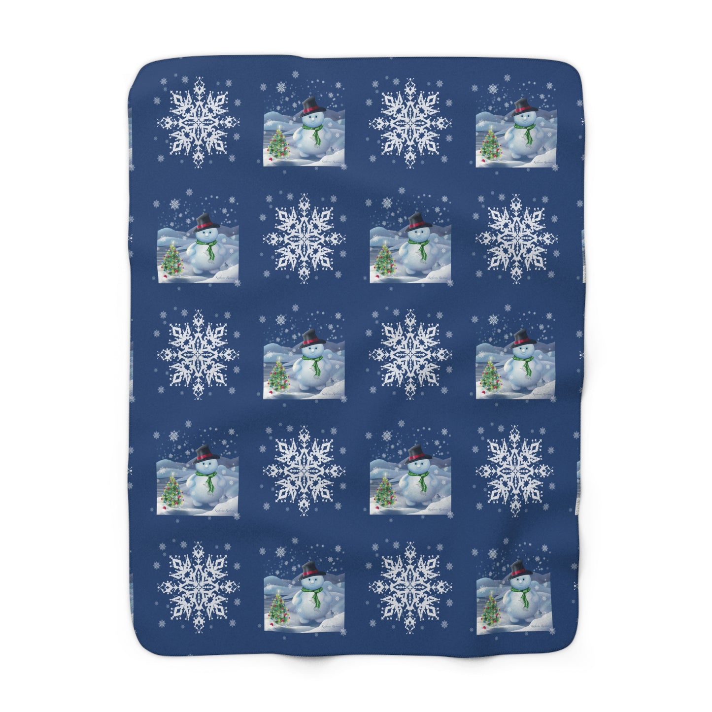 Fleece Blanket - Snowman Design