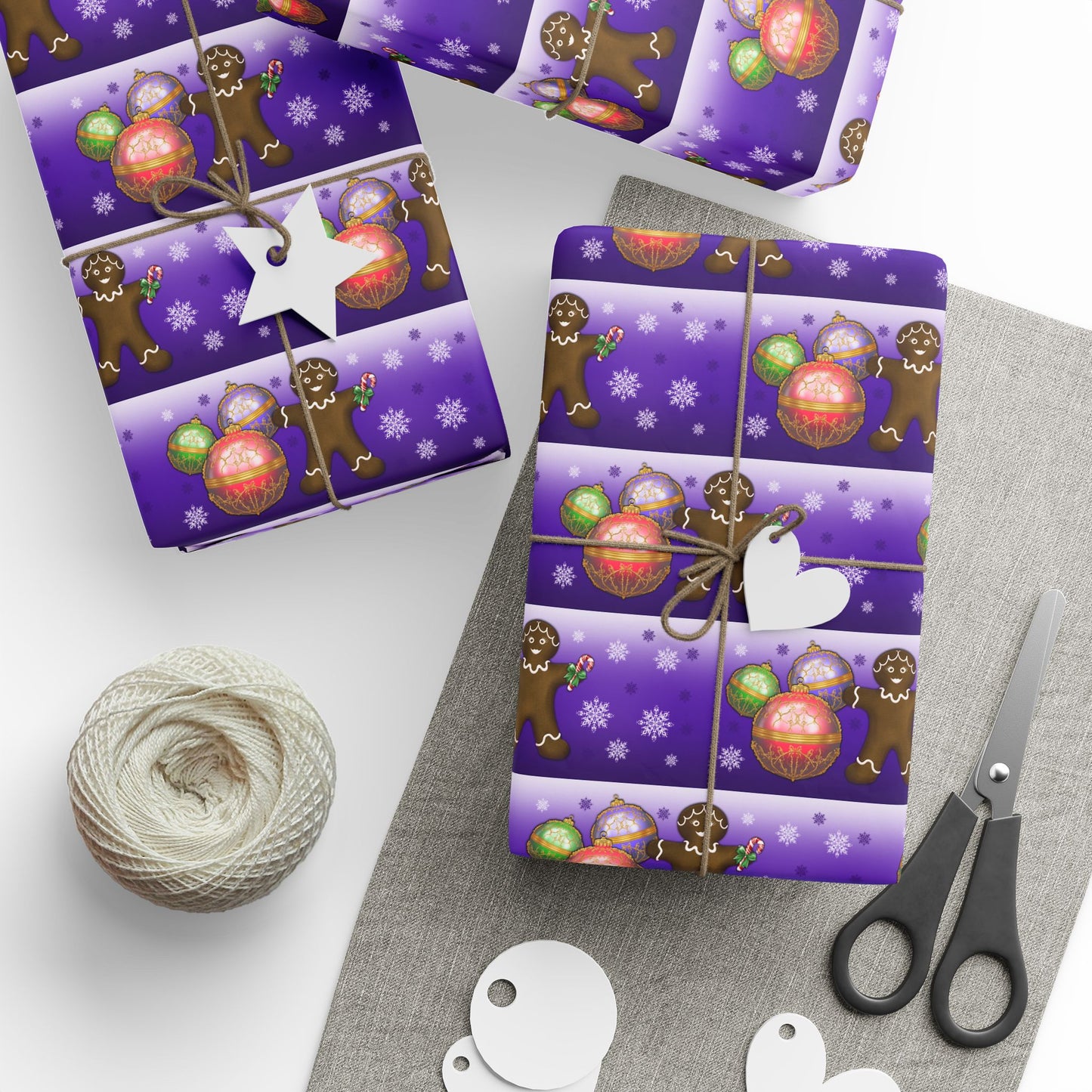 Wrapping Papers - Gingerbread Girl Holiday Design