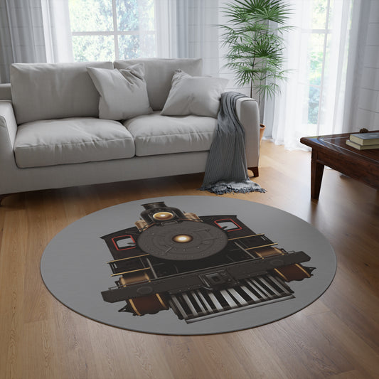 Round Rug - Steam Locomotive Design