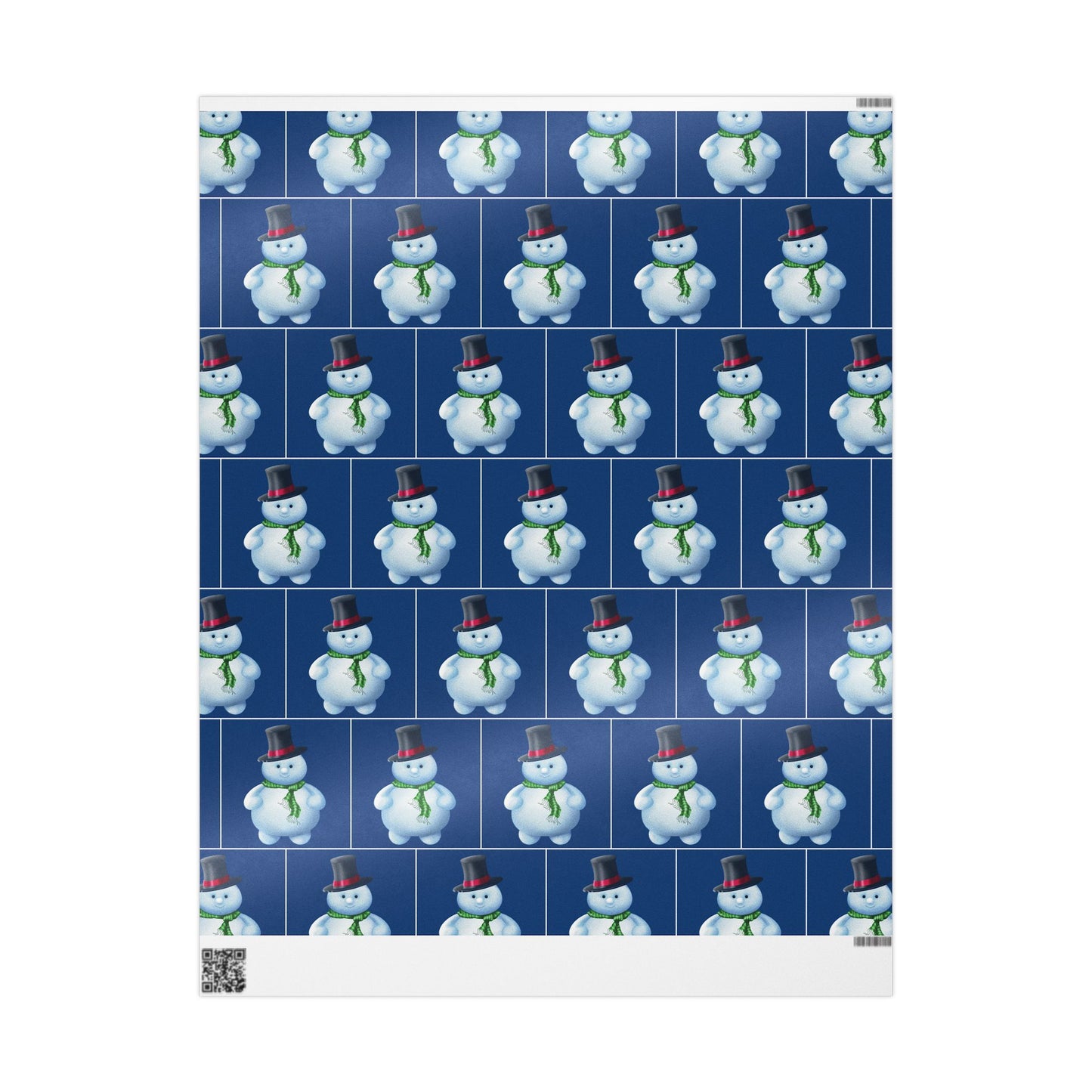 . Wrapping Papers Snowman - blue