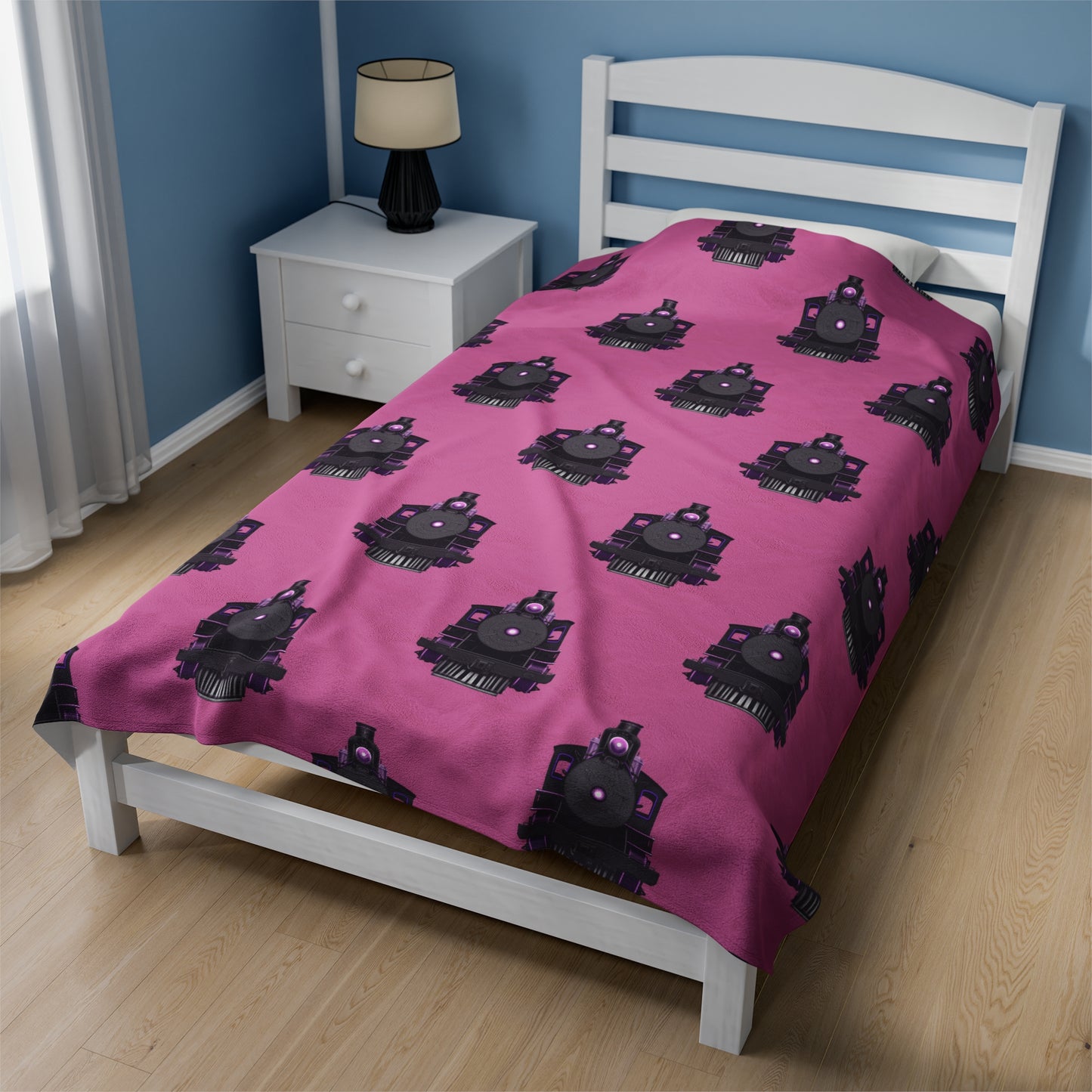 Blanket - Steam Locomotive Design-Pink