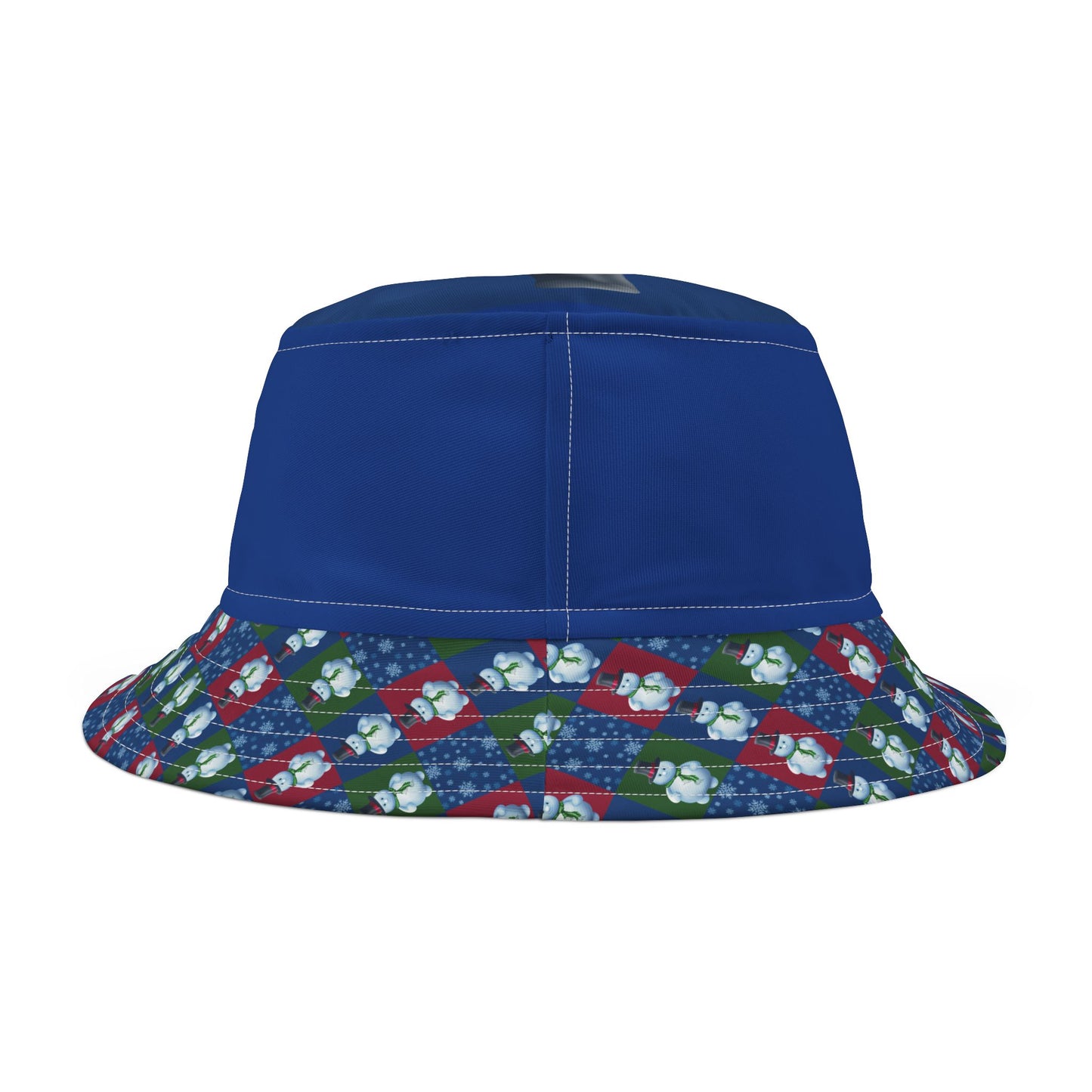 Bucket Hat (AOP) Snowman, blue