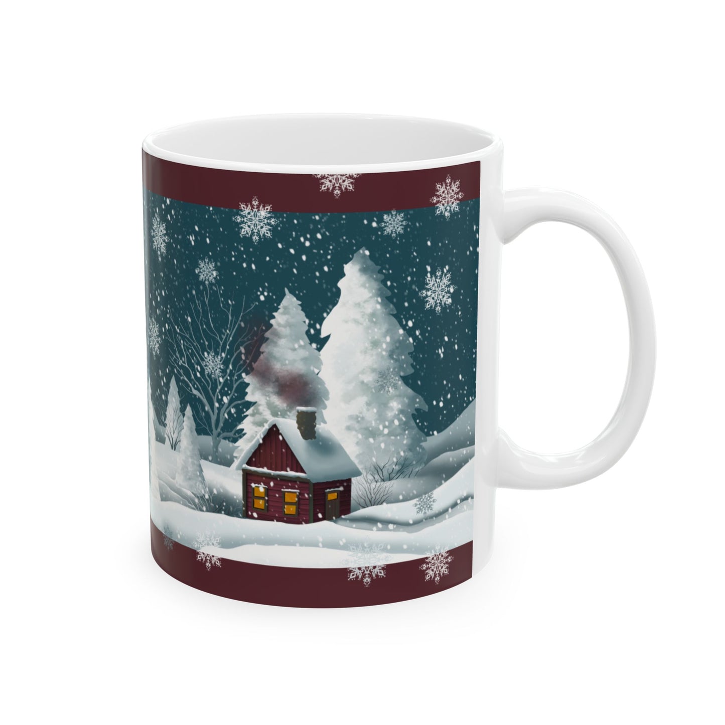 Ceramic Mug - Country Snowy Home Scene