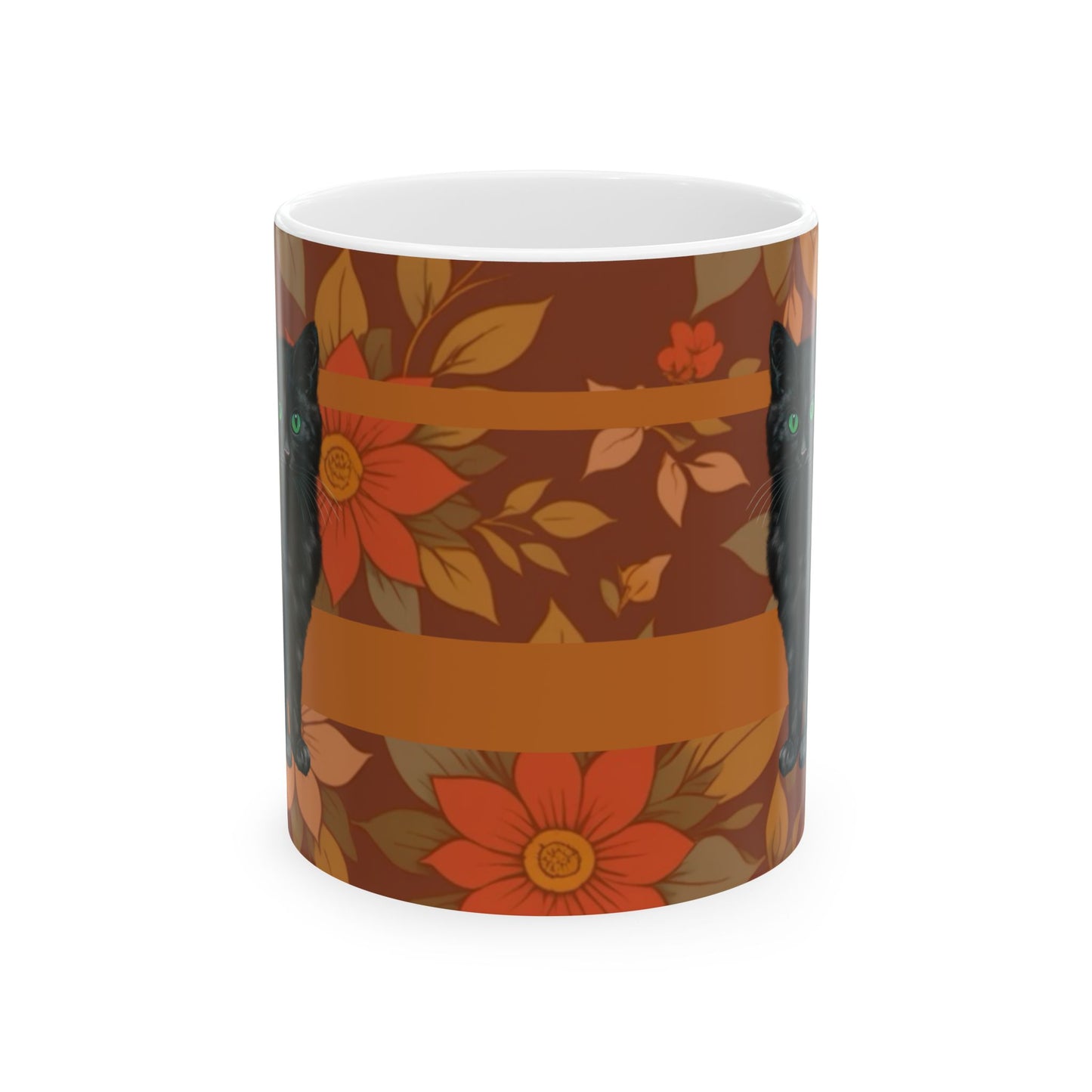 Mug - Colorful Black Cat Design