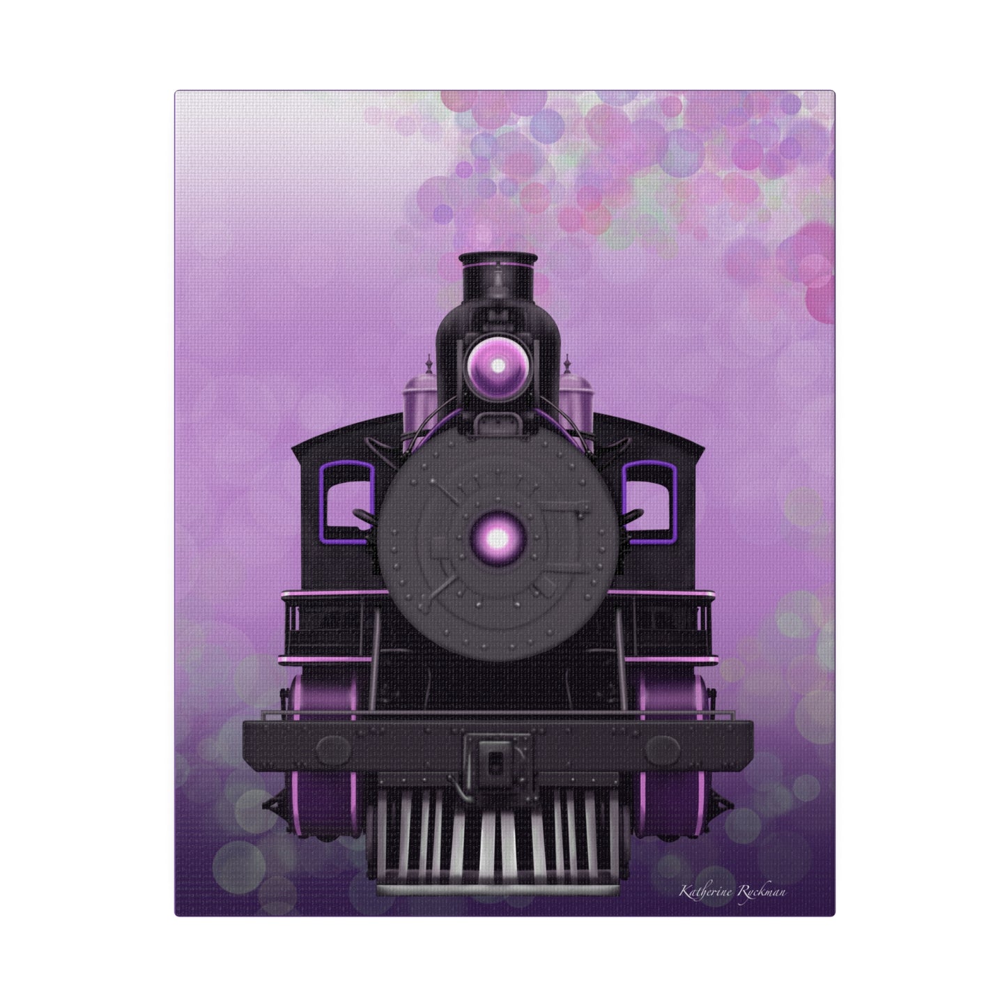 Canvas Print Steam Locomotive- Pink