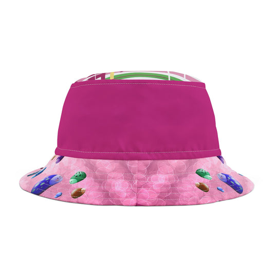 Bucket Hat (AOP) Cute Bug, fuchsia