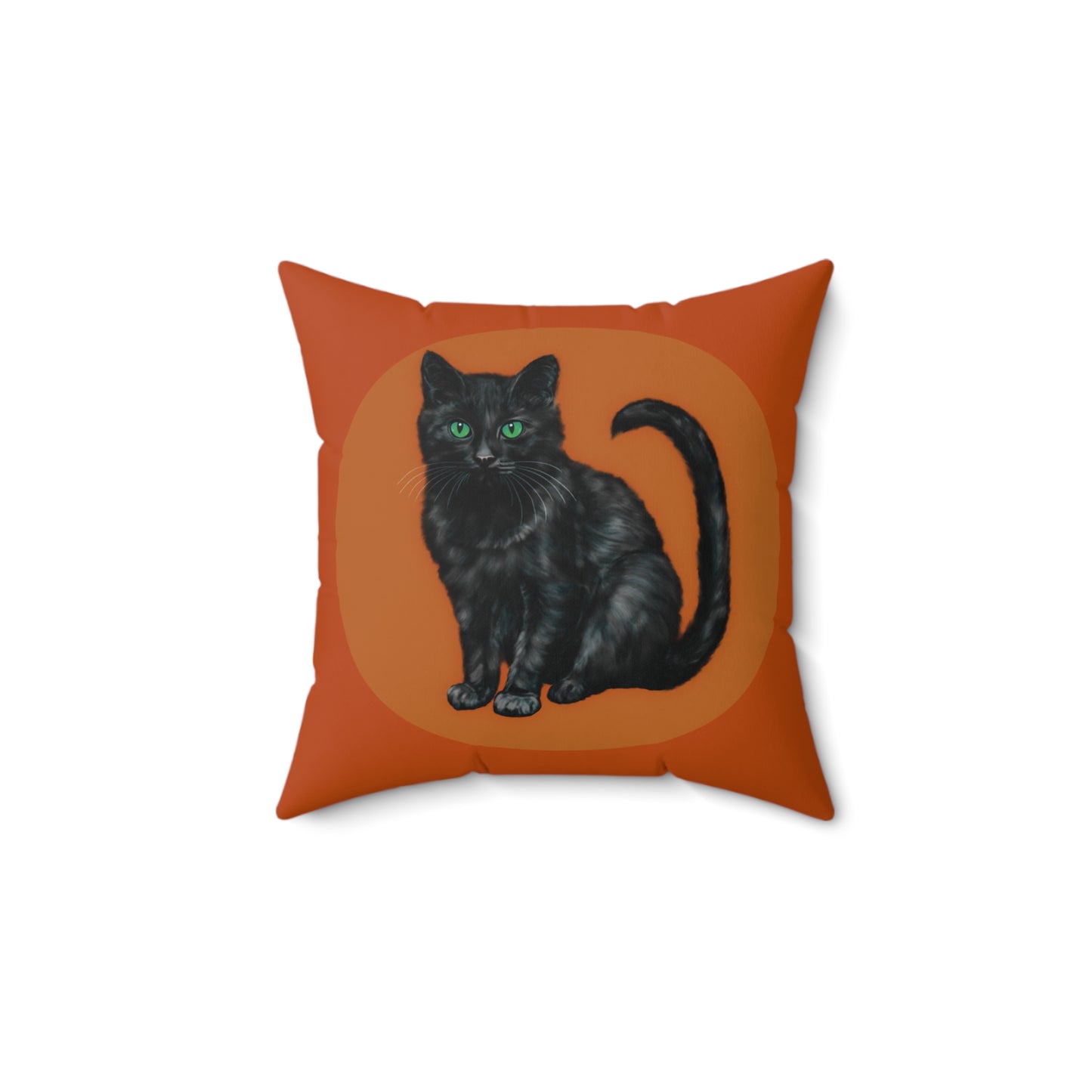 Square Pillow - Black Cat Design