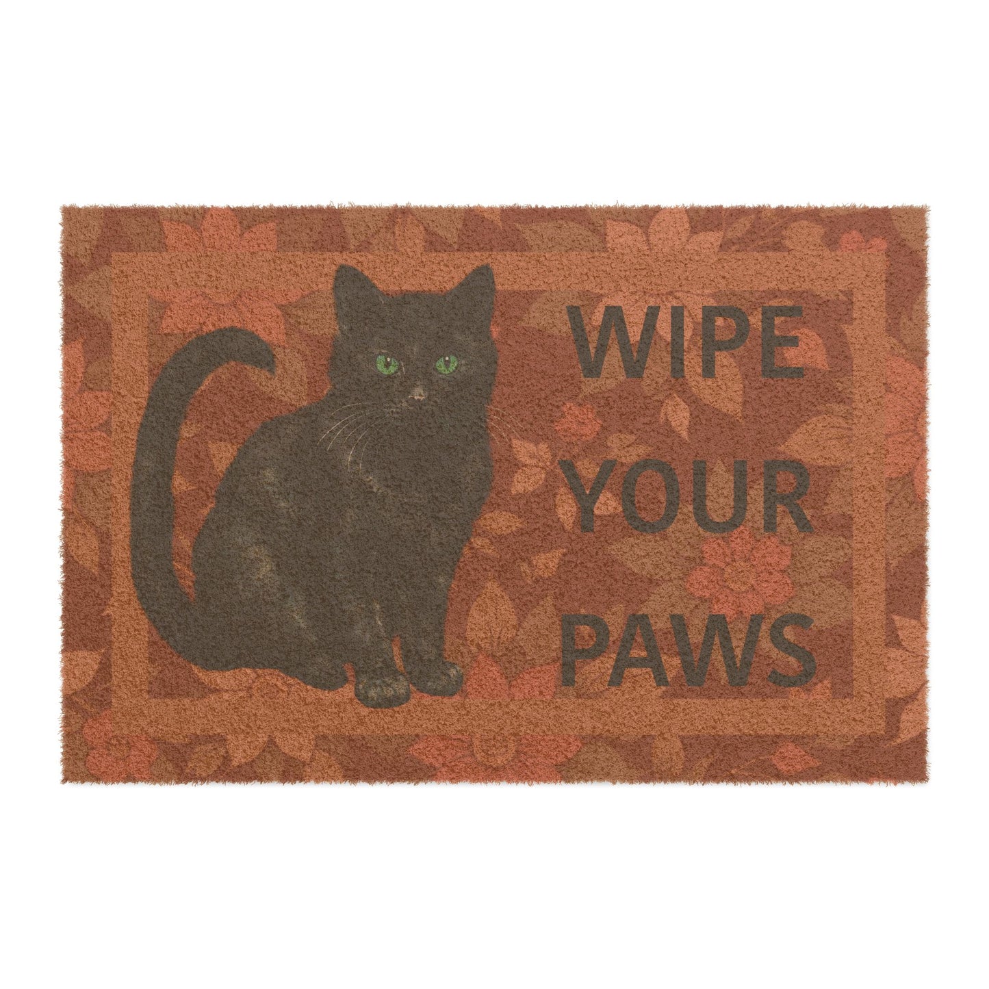 Doormat- Black Cat “Wipe Your Feet”