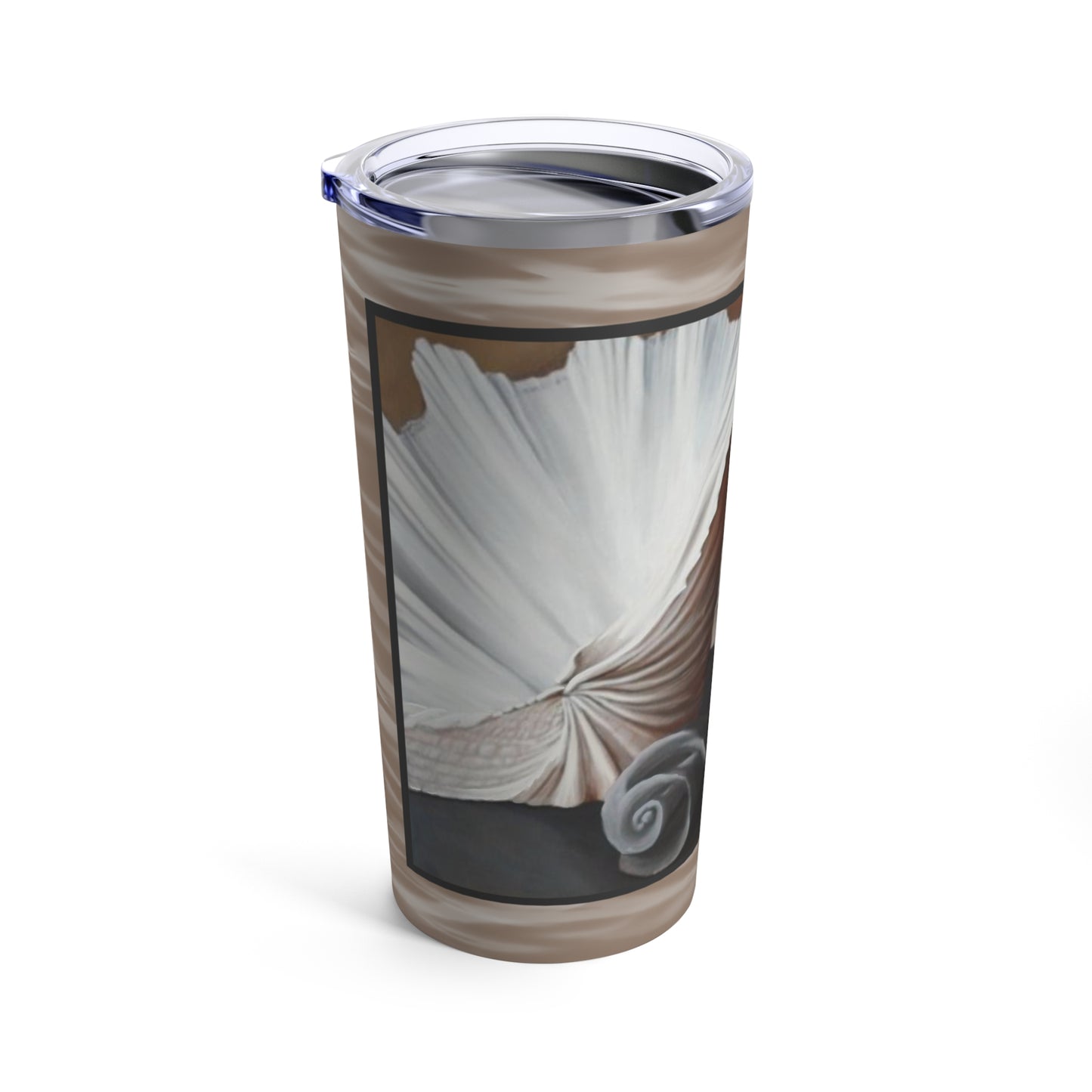 20oz Tumbler Seashell, Sandy Color