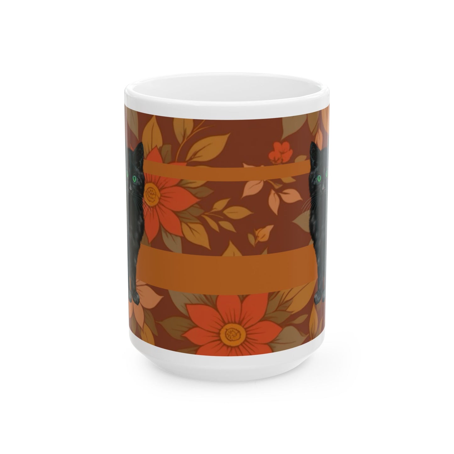 Mug - Colorful Black Cat Design